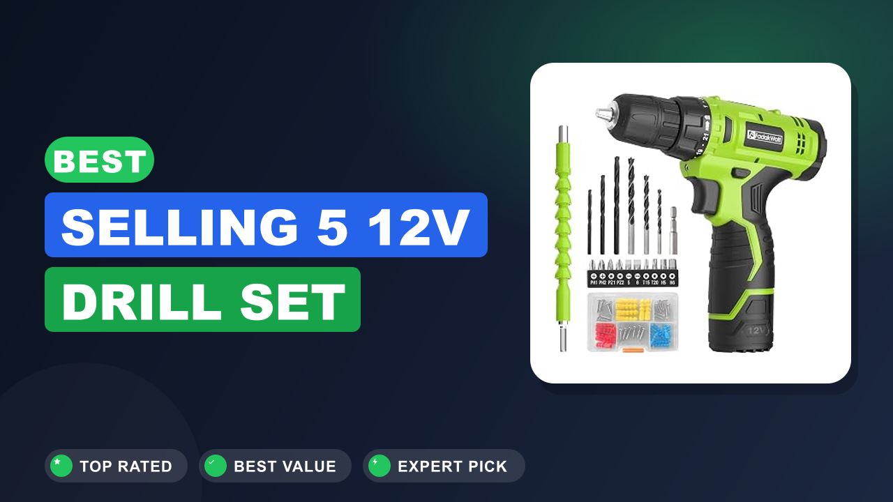 Best Selling 5 12v Drill Set